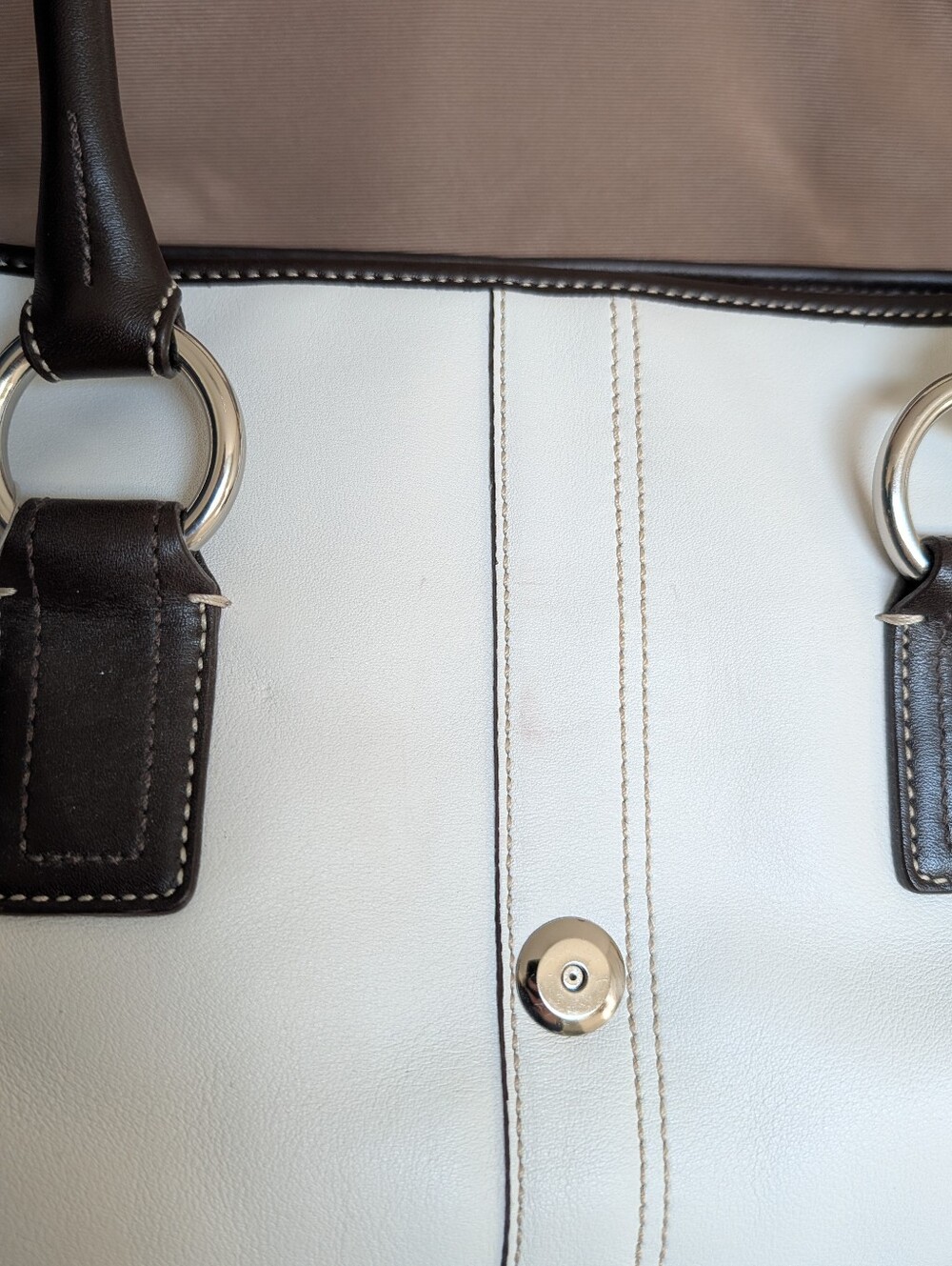 NWT! Coach Y2K '07 Soho Buckle Flap Satchel Purse & Wallet White Mahogany F10913 - Picture 6 of 16